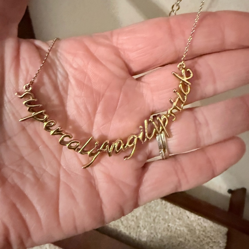 Kate Spade Gold Script Necklace